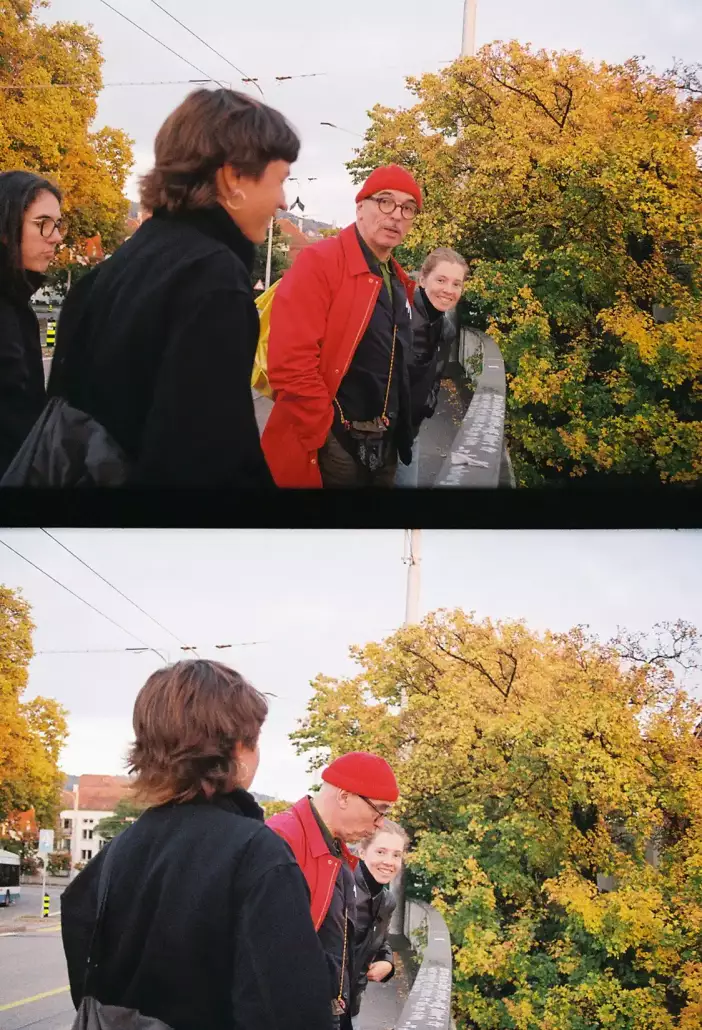 Blick von der Brücke im Herbst