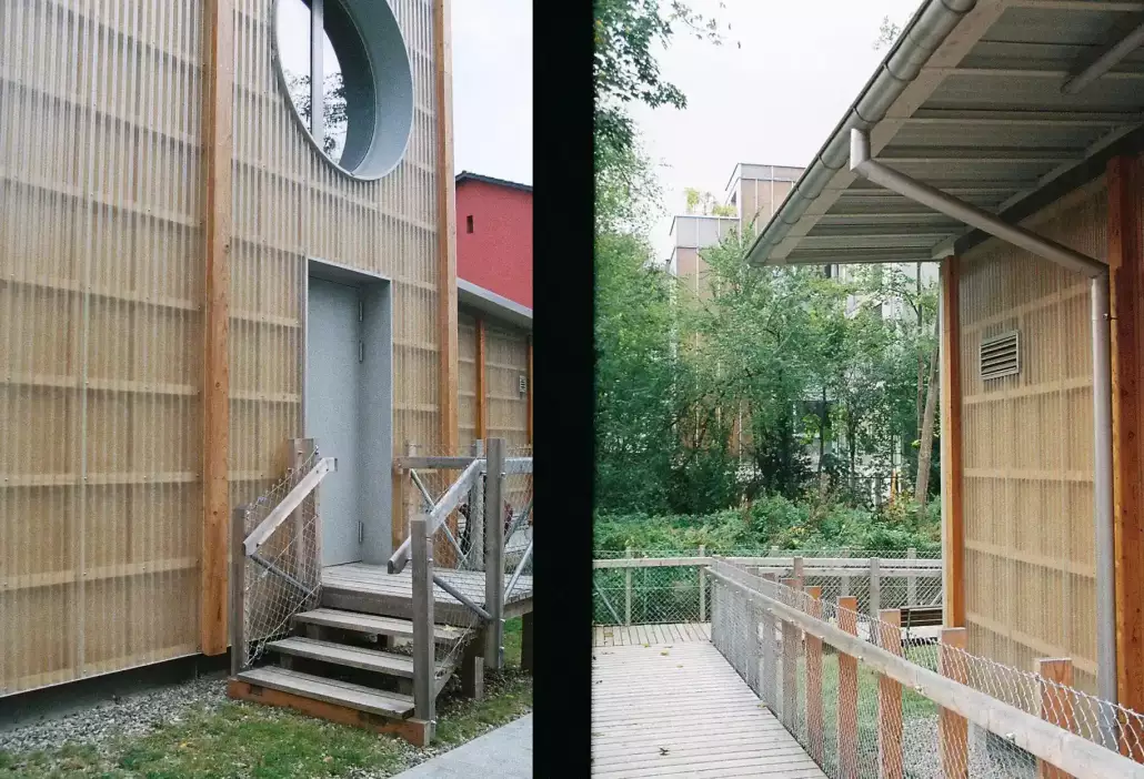 Turnhallenprovisorium Turnhallenprovisorium aus Scobalit