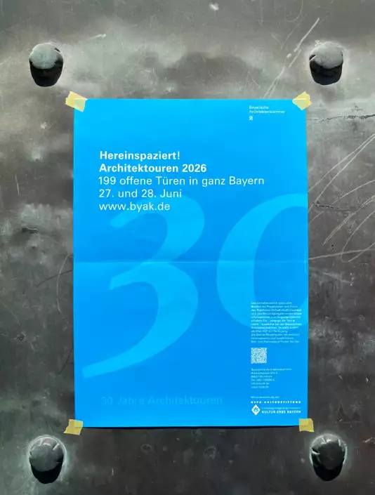 Plakat Architektouren 2026 in Bayern