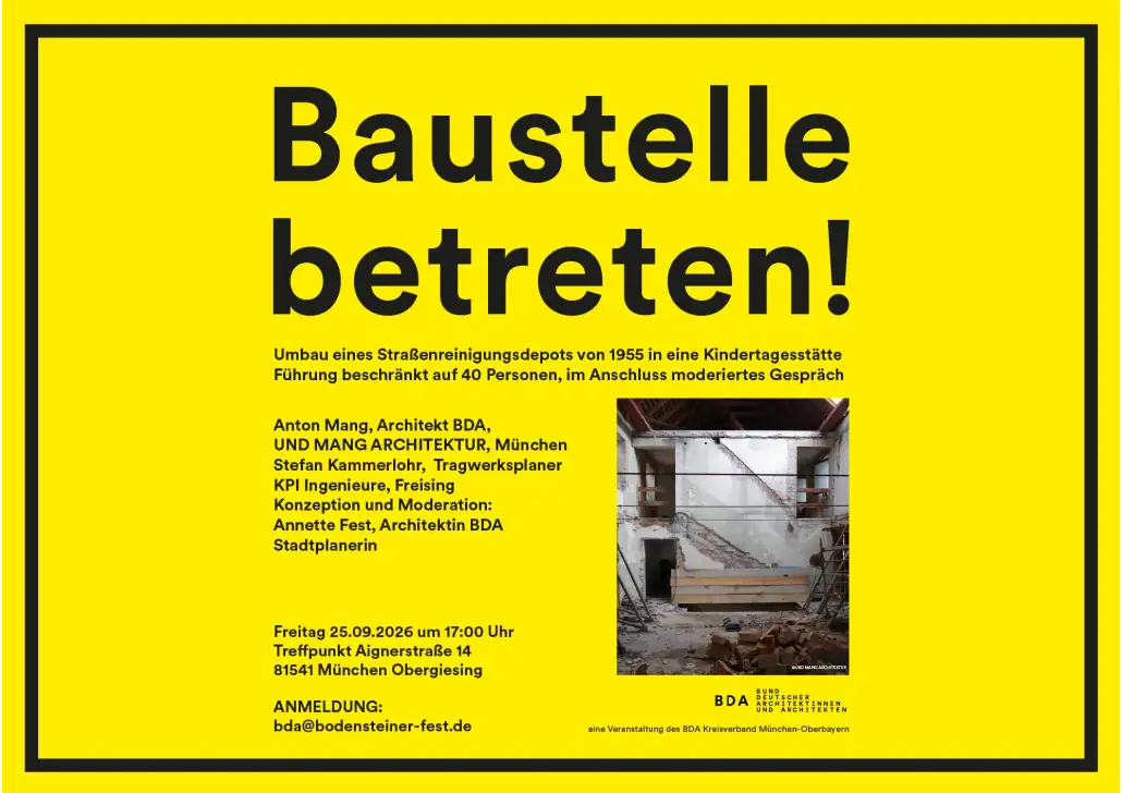 und-mang-bda-baustelle-betreten Baustelle betreten! Plakat Baustelle Bauen im Bestand